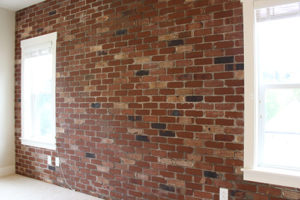 Brick feature wall