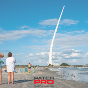 Florida beach you can watch rockets launch to space from